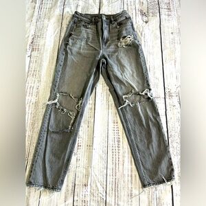 American Eagle black wash distressed jeans